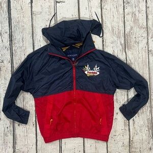 Mens 80s Vintage Purolator Hooded Windbreaker Coat Jacket 1980s